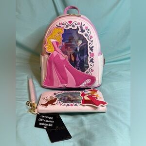 Loungefly x Disney Sleeping Beauty Aurora Lenticular Backpack & Wallet Set